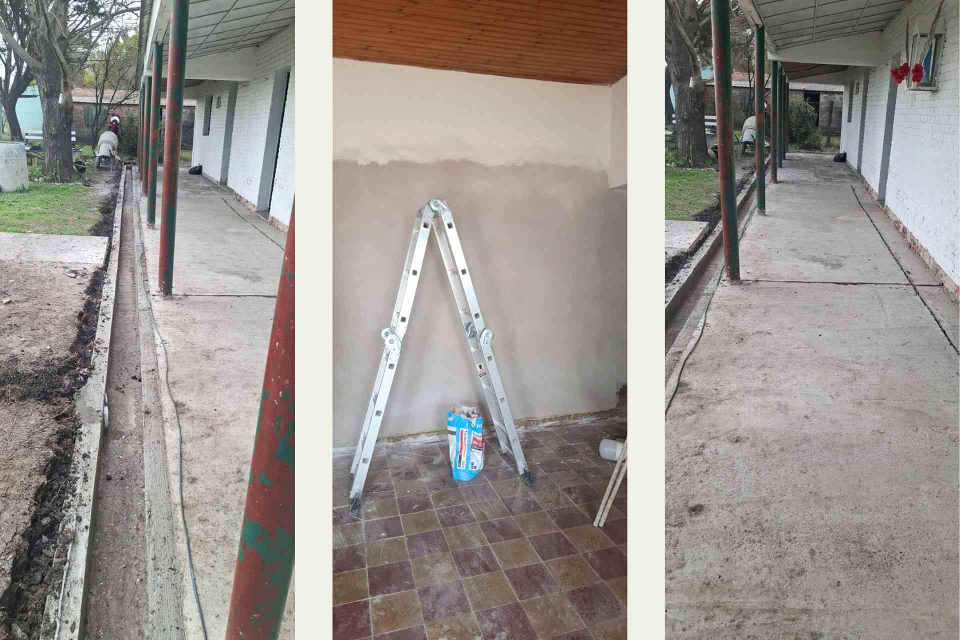 Mejoras en techos, piso y sistema de drenaje en la escuela Yapeyú de Quebracho