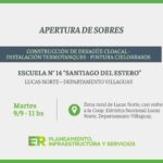 El gobierno provincial licita obras para una escuela en Lucas Norte
