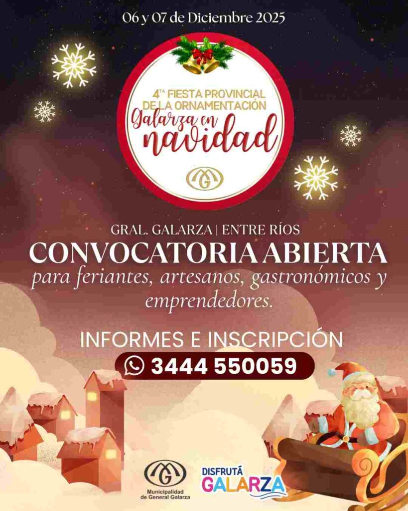 Galarza en Navidad: se viene la 4ª edición de la Fiesta Provincial de la Ornamentación