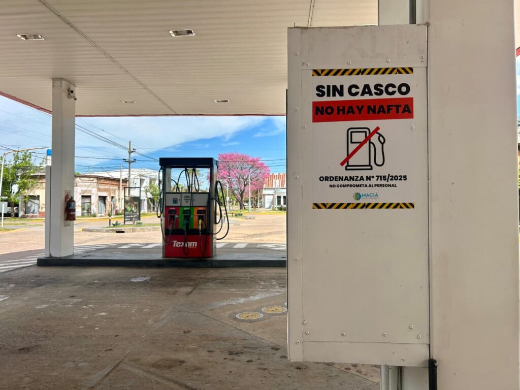 El Municipio de Maciá acordó con las estaciones de servicio la implementación del Programa ‘Sin casco no hay nafta’