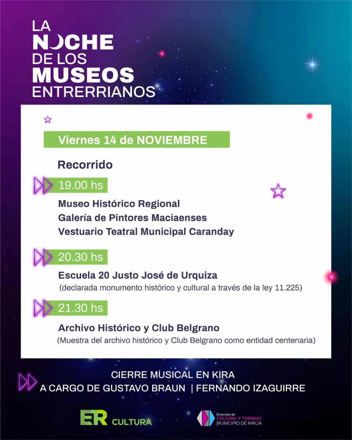 La Noche de los Museos llega a Maciá con arte, historia y música en vivo