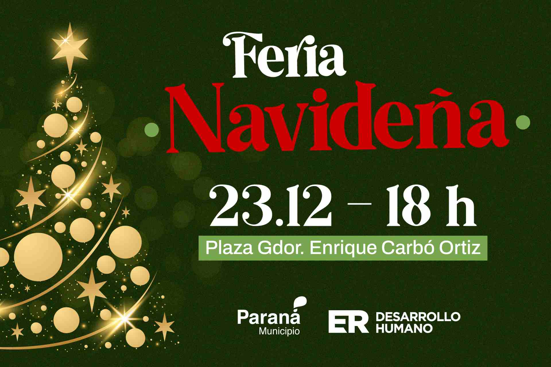 La Feria Navideña será el 23 de diciembre