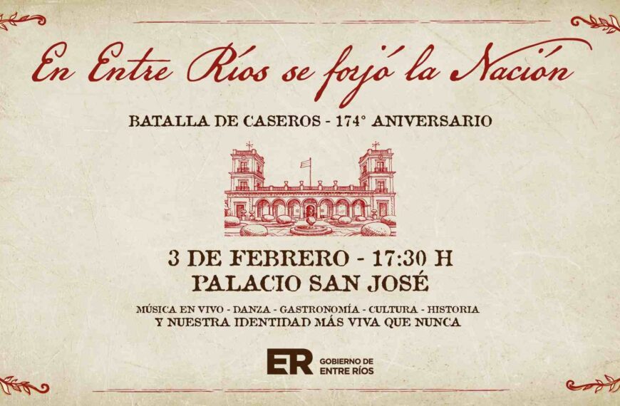 La Batalla de Caseros se conmemorará con música, historia y cultura en el Palacio San José