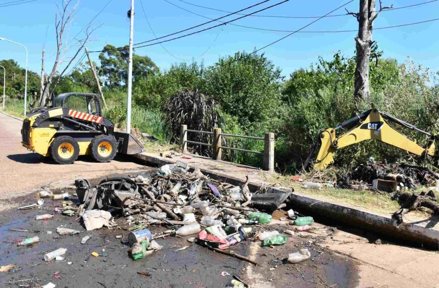 En Concordia refuerzan la limpieza de desagües pluviales para prevenir anegamientos