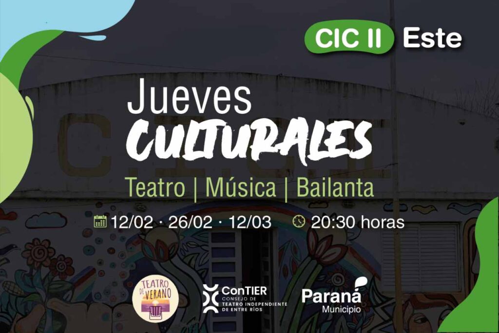 Comienza en Paraná el ciclo Jueves Culturales en el CIC II Este
