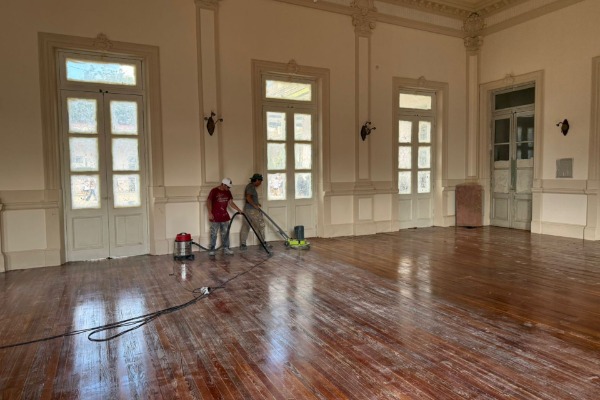 La obra en la escuela Normal de Concepción del Uruguay está en su tramo final
