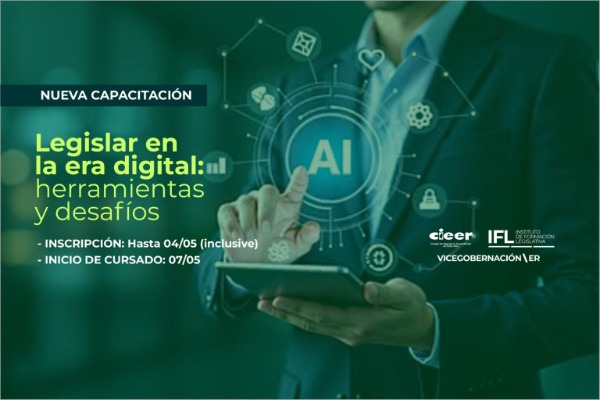 “Legislar en la Era Digital: herramientas y desafíos”, es la nueva capacitación de la Vicegobernación