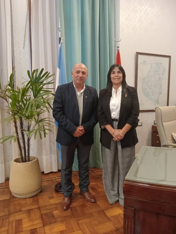El Presidente Municipal de General Galarza se reunió con la vicegobernadora Alicia Aluani