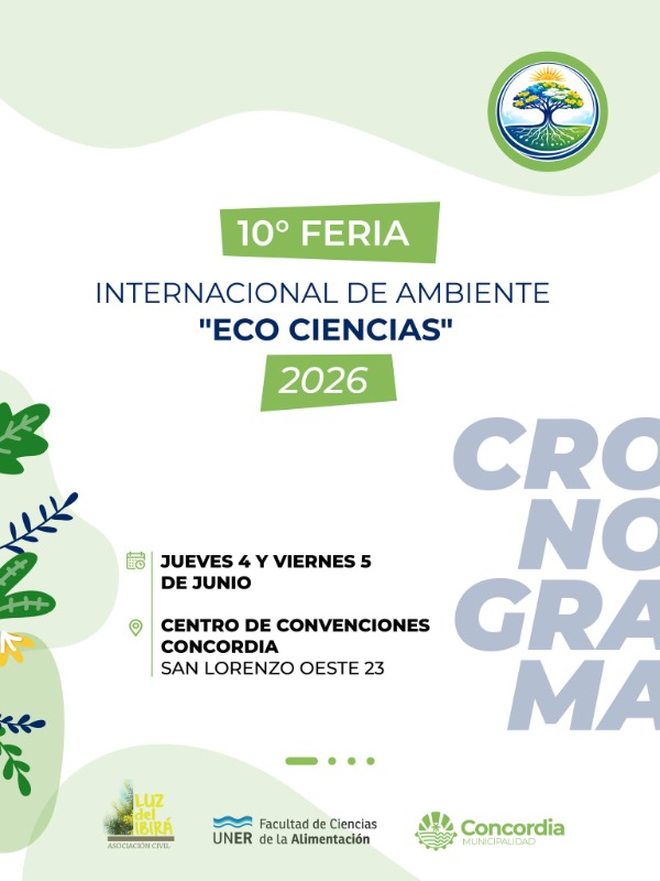 Concordia presenta la 10° Feria Internacional de Ambiente “Eco Ciencias” 2026