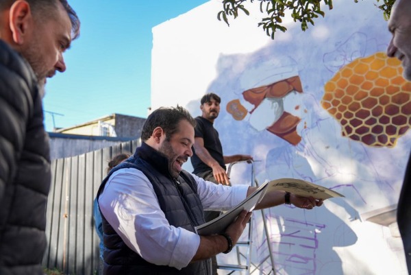 Con identidad entrerriana y color en las calles, empezó el 4° Encuentro Provincial de Muralismo en Maciá
