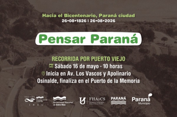 La recorrida por Puerto Viejo en Paraná, se realizará este sábado 16 de mayo