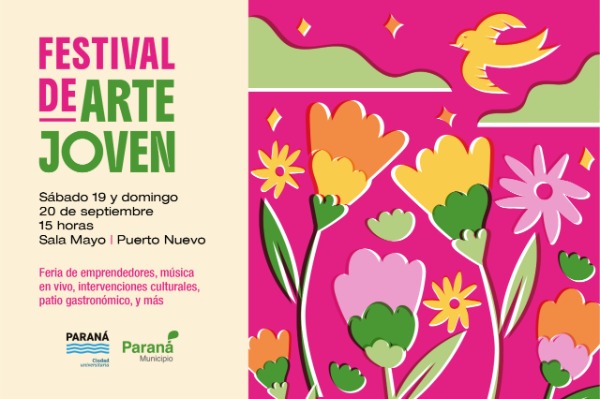 Arte Joven: Paraná celebrará la primavera con un festival en la Sala Mayo