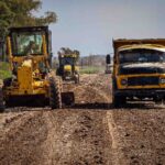 Trabajan en el mejorado de la Ruta Provincial Nº 13 en el departamento Nogoyá